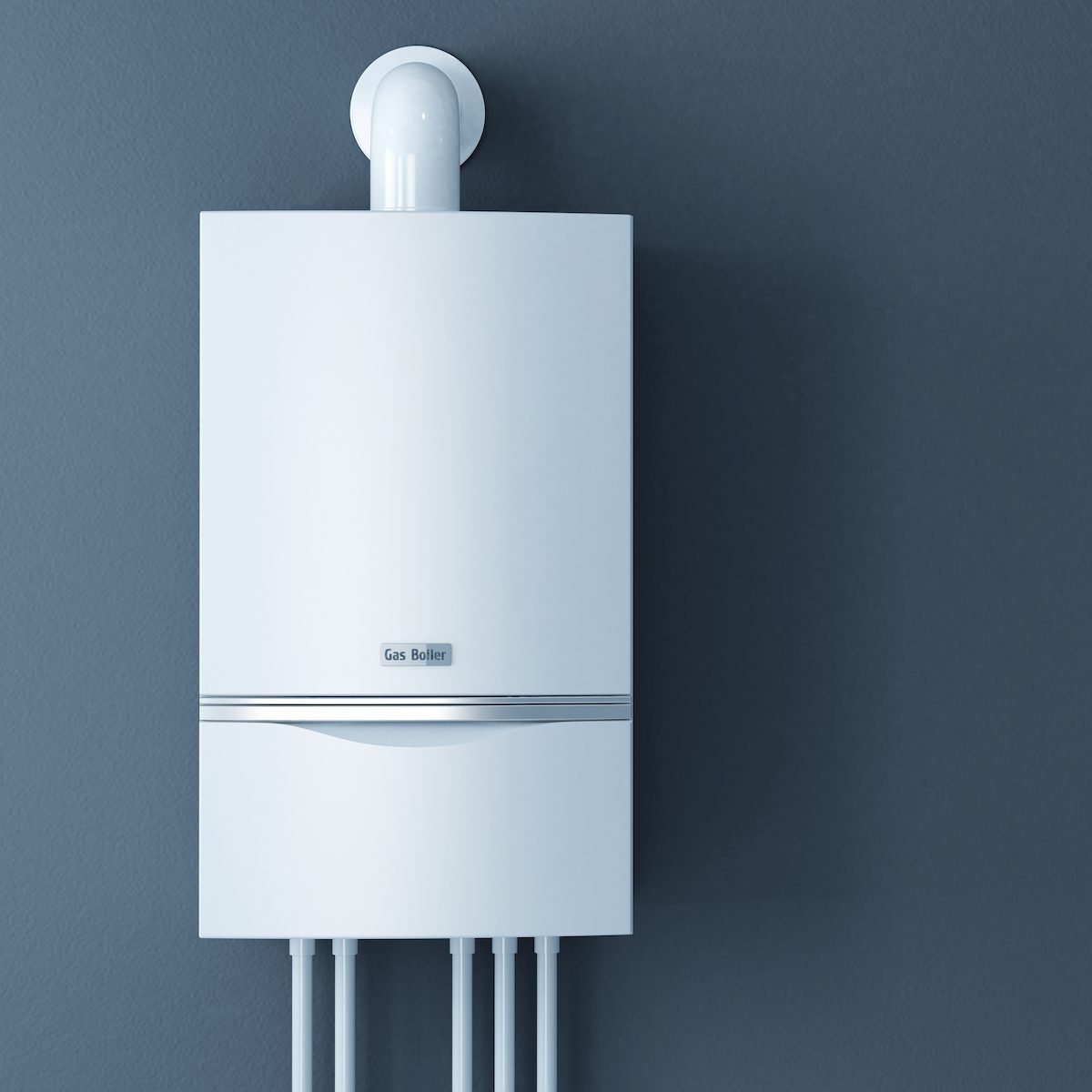 Modern home gas fired boiler. Heating a house concept. 3d rendering Gas Boilers provide an excellent central home heating method
