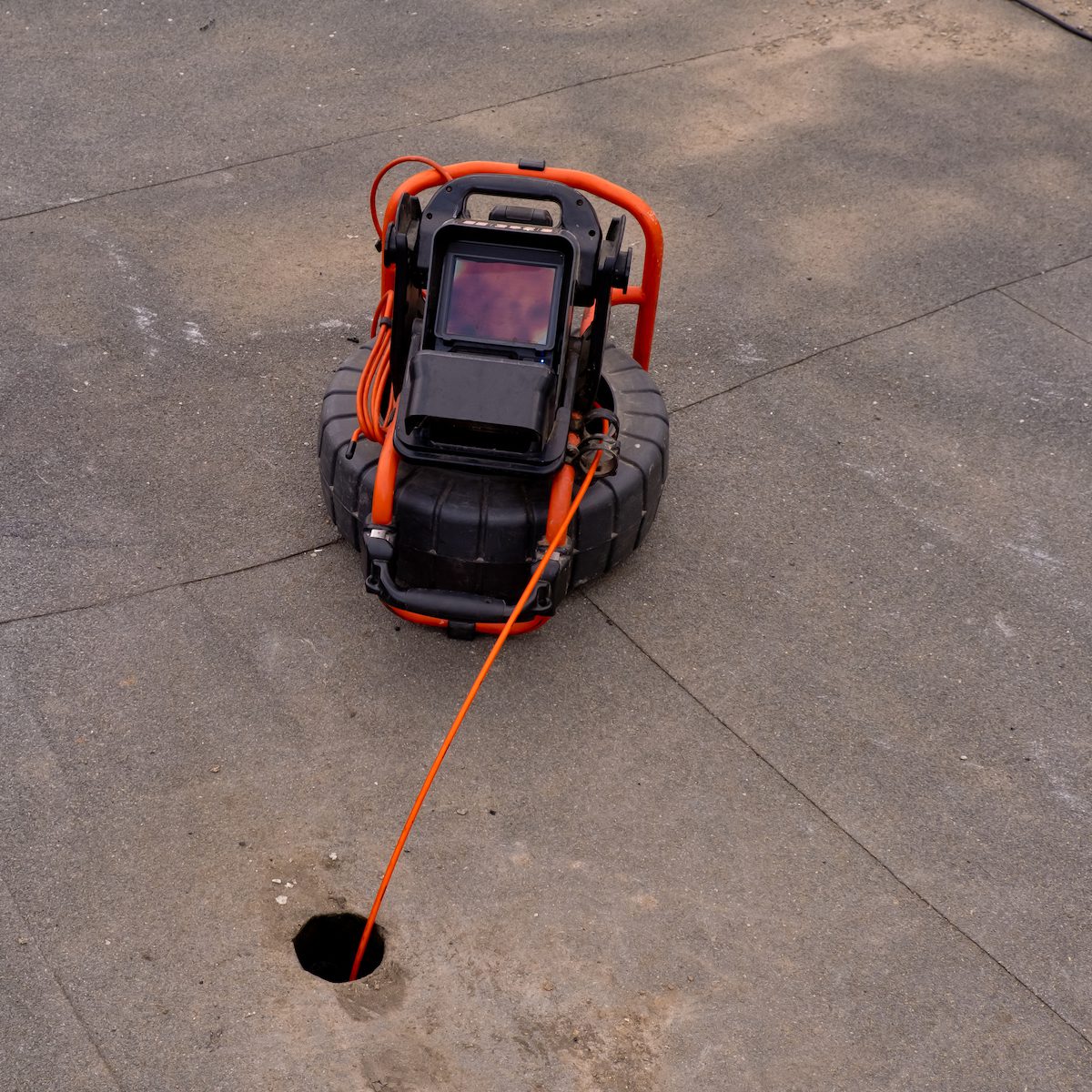 Portable camera for pipe inspection and other plumbing work. Drain Scoping